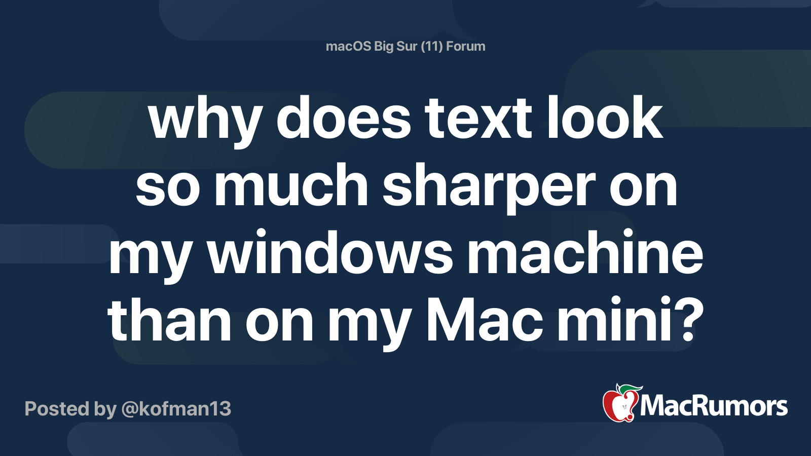 Why Does Text Look So Much Sharper On My Windows Machine Than On My Mac