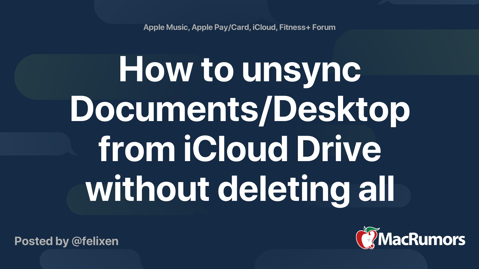 How to unsync Documents/Desktop from iCloud Drive without deleting all