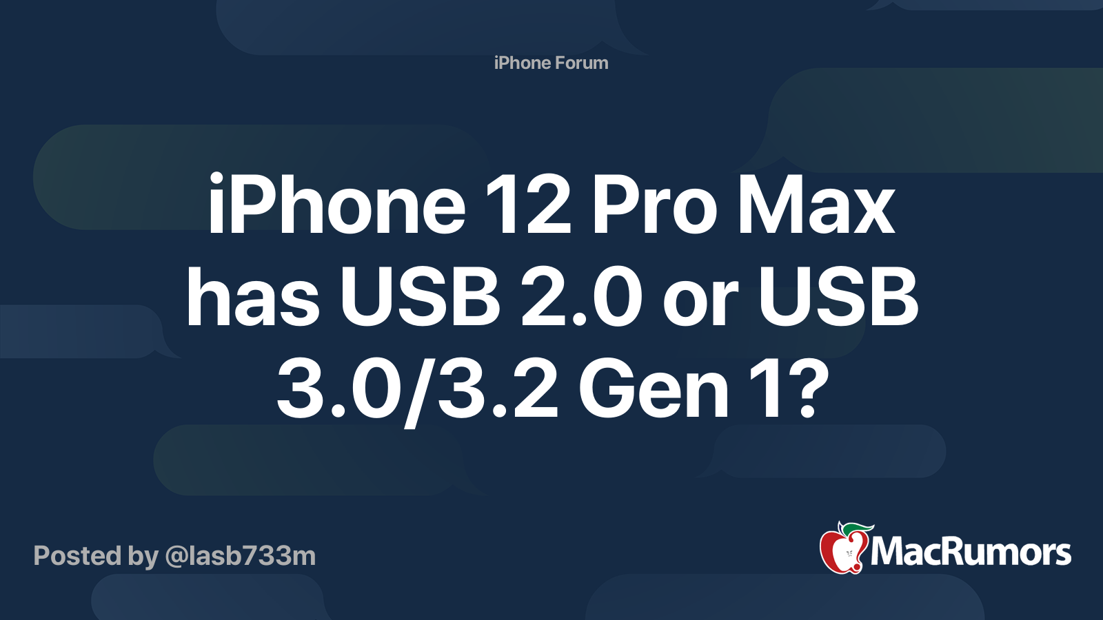 iphone 12 pro max usb speed