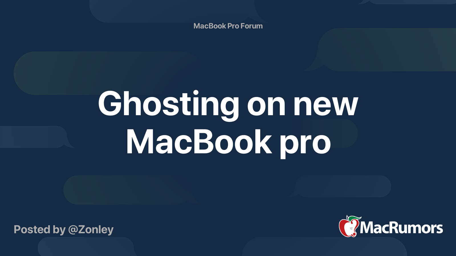 Ghosting on new MacBook pro MacRumors Forums