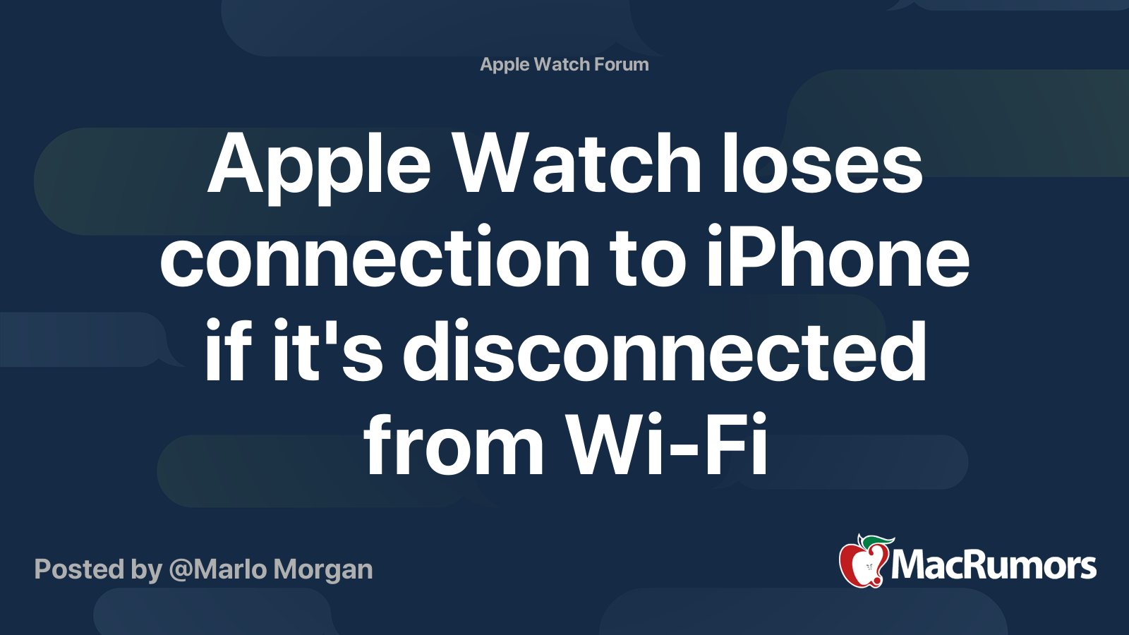 Apple watch hotsell disconnected from iphone