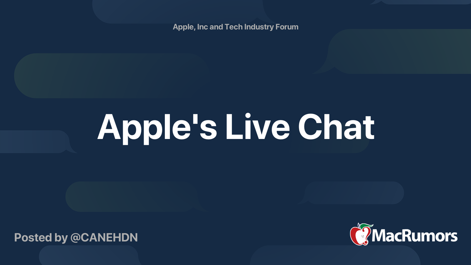 Apple's Live Chat | MacRumors Forums