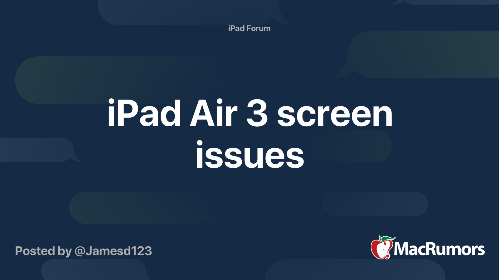 iPad Air 3 screen issues | MacRumors Forums