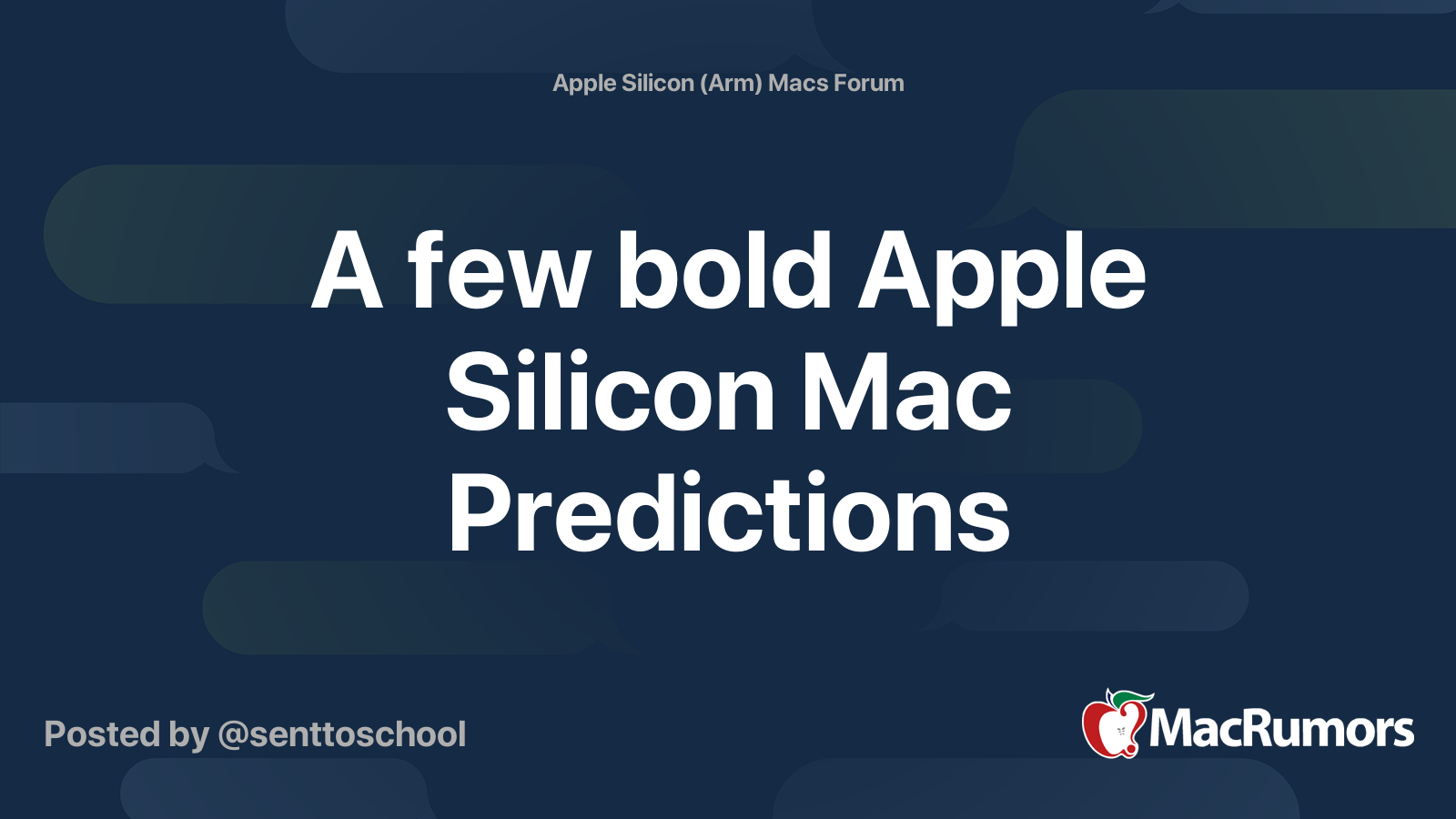 A few bold Apple Silicon Mac Predictions MacRumors Forums