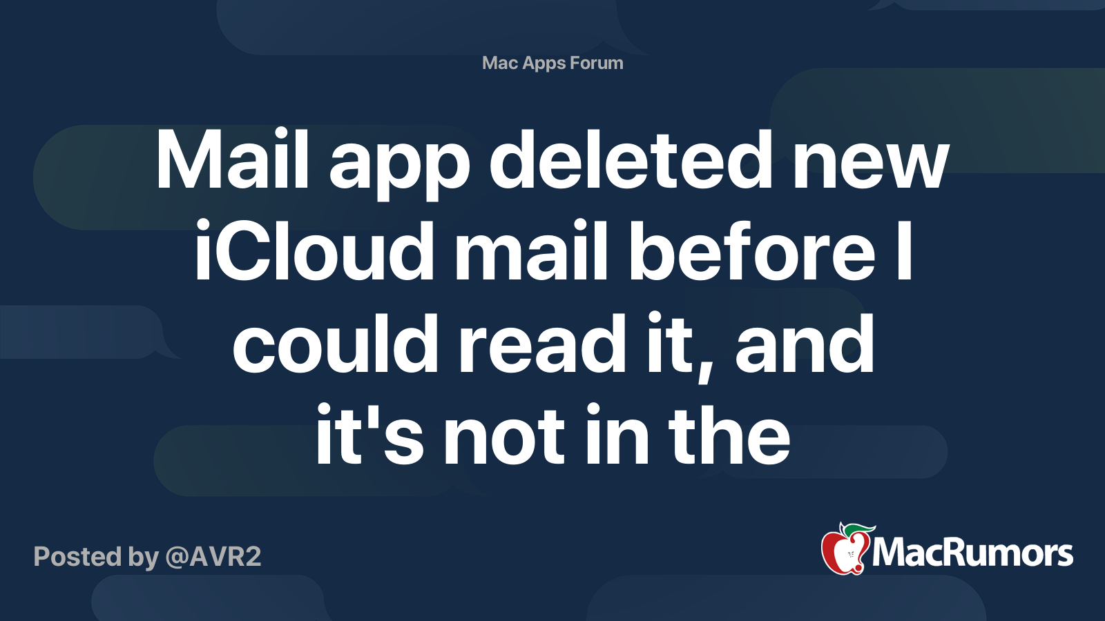 Mail App Deleted