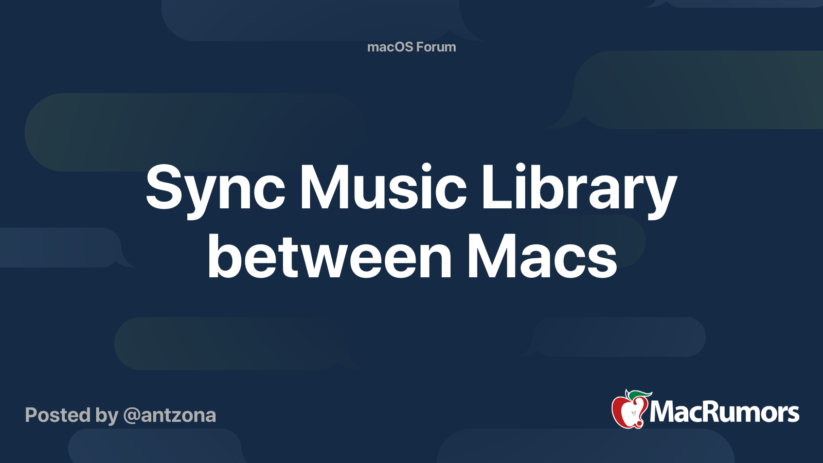 Sync Music Library between Macs MacRumors Forums