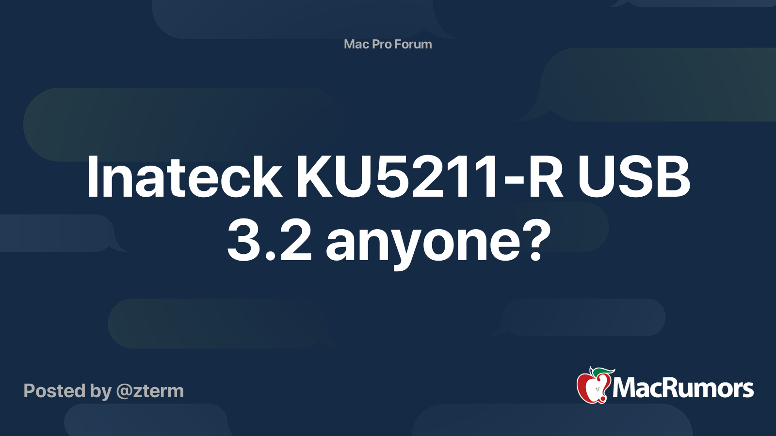 Inateck KU5211R USB 3.2 anyone? MacRumors Forums
