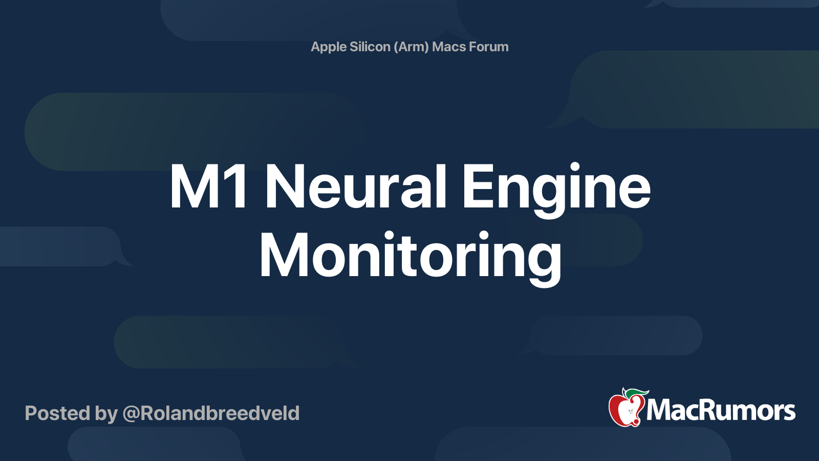 M1 Neural Engine Monitoring MacRumors Forums