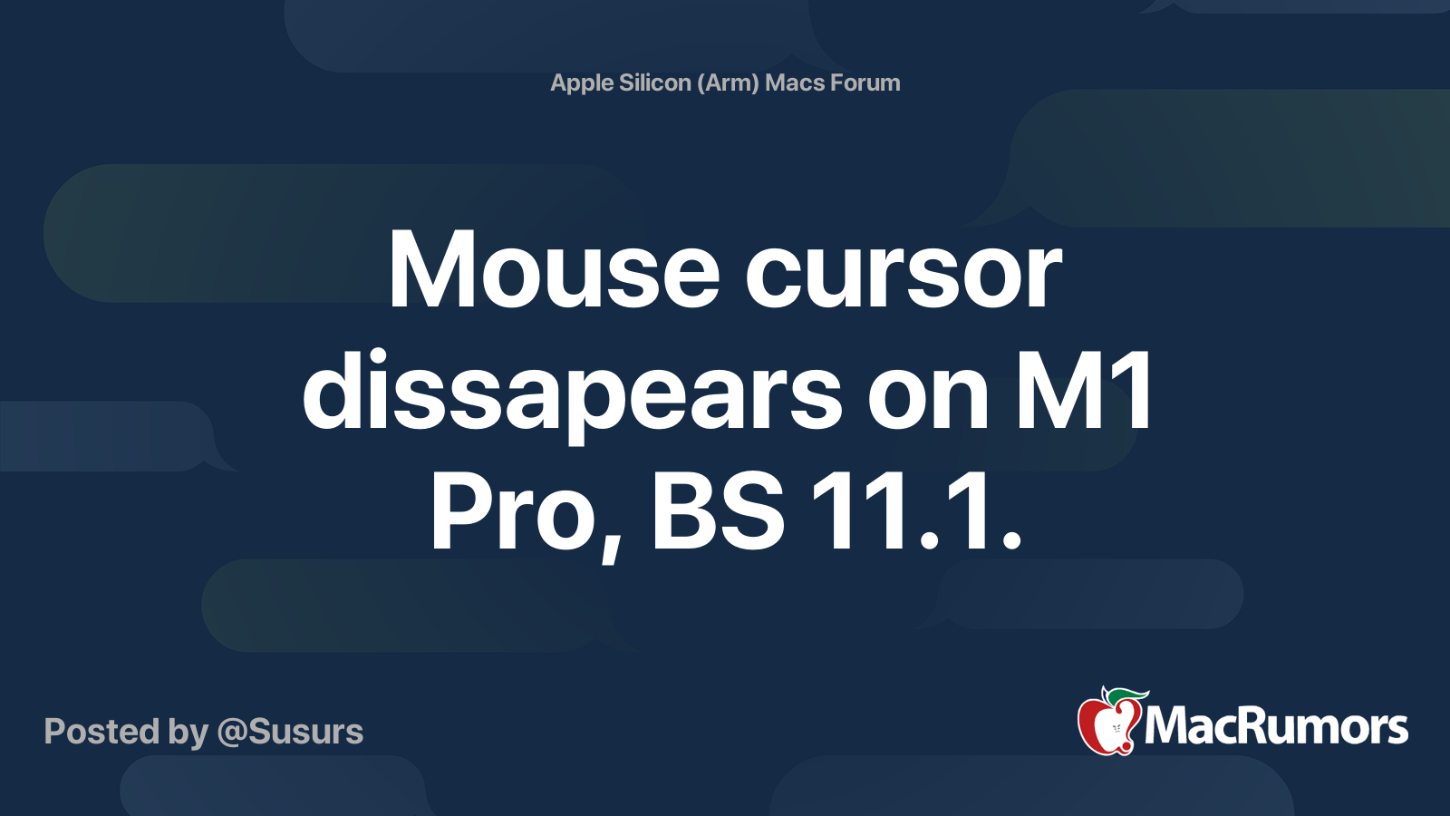 Mouse Cursor Dissapears On M1 Pro Bs 11 1 Macrumors Forums - roblox mouse cursor disappears