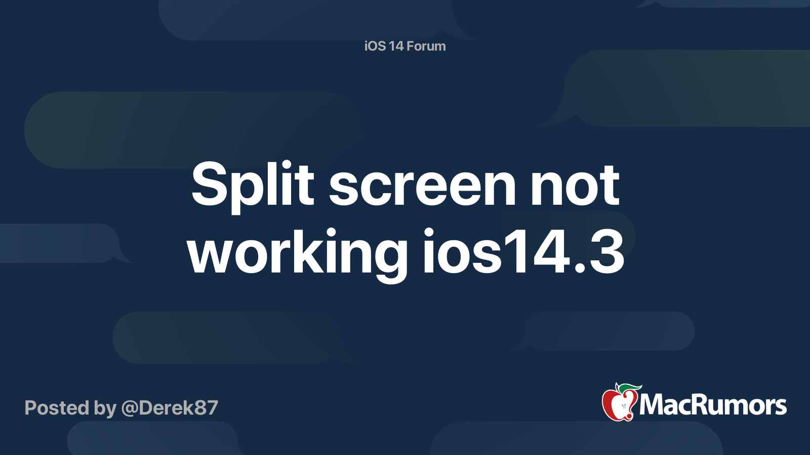 mac split screen not working