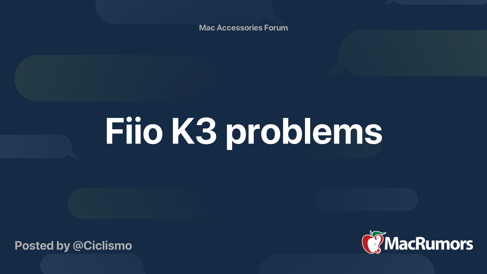 Fiio K3 Problems Macrumors Forums