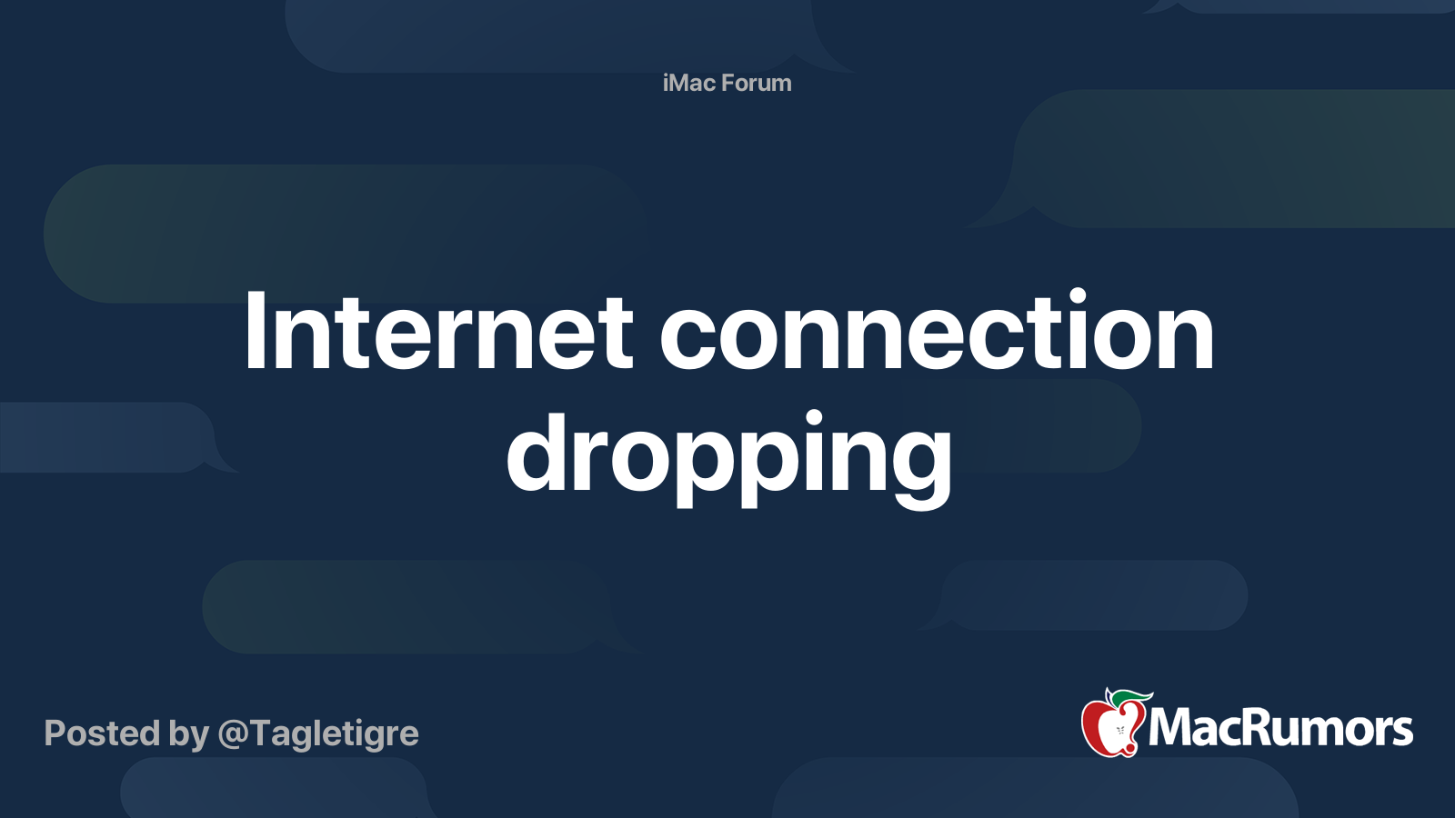 Internet connection dropping macrumors forums