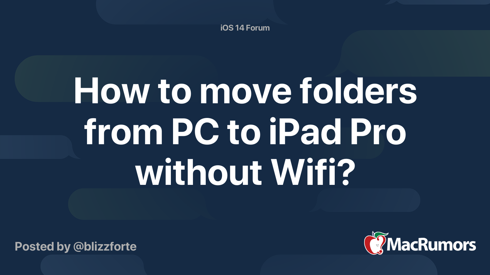 how-to-move-folders-from-pc-to-ipad-pro-without-wifi-macrumors-forums