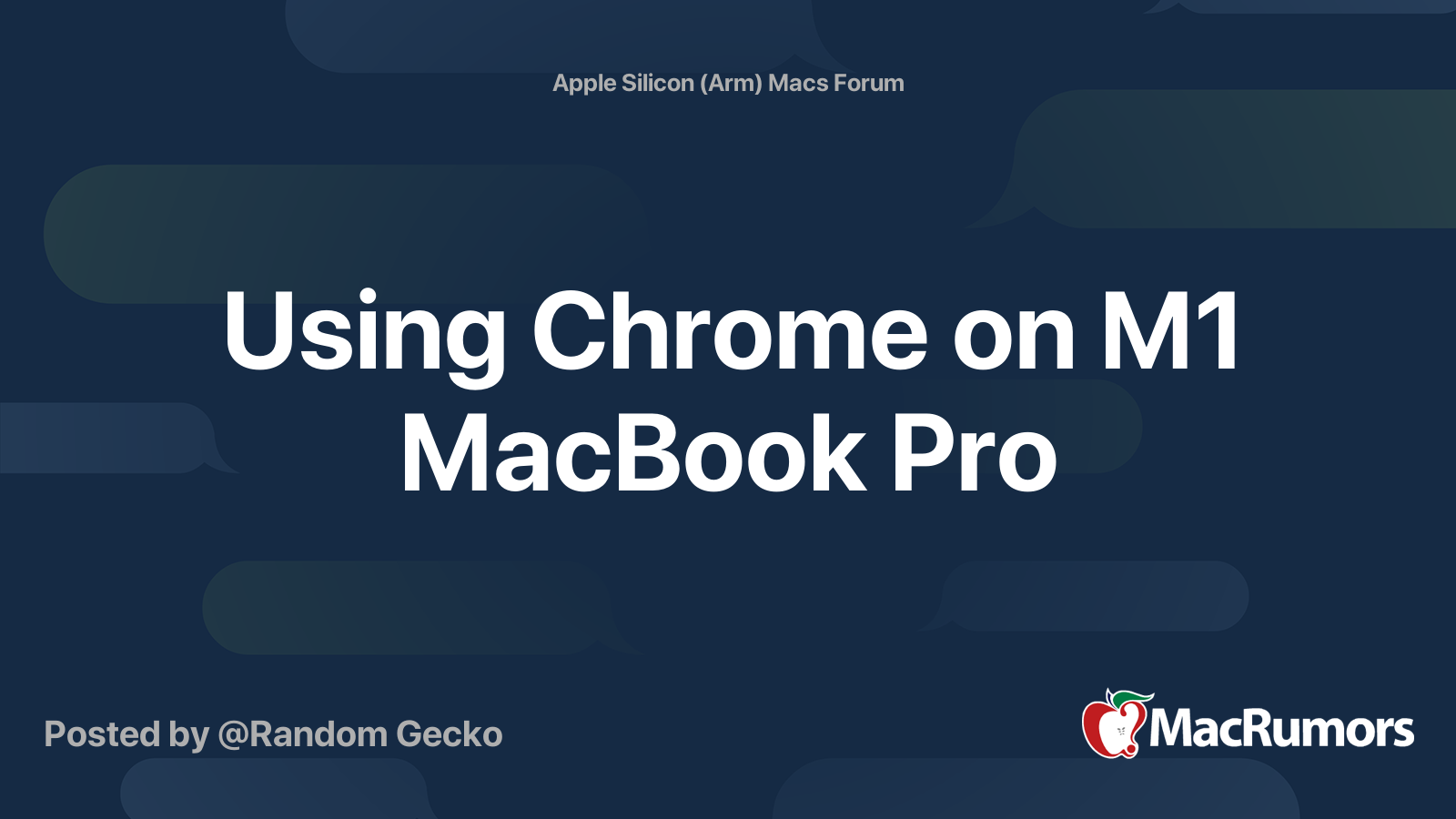 Using Chrome on M1 MacBook Pro MacRumors Forums