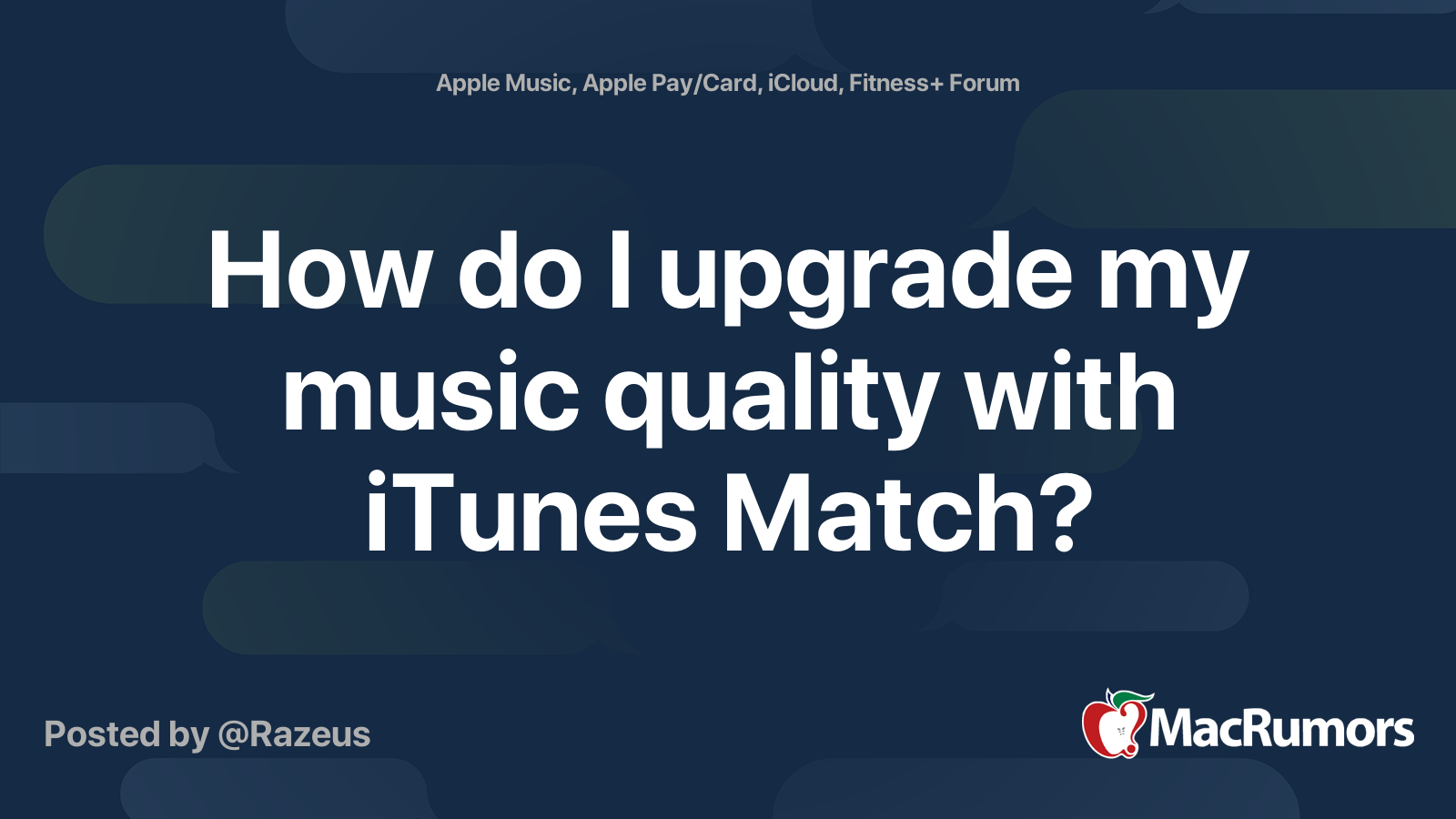 How do I upgrade my music quality with iTunes Match? MacRumors Forums