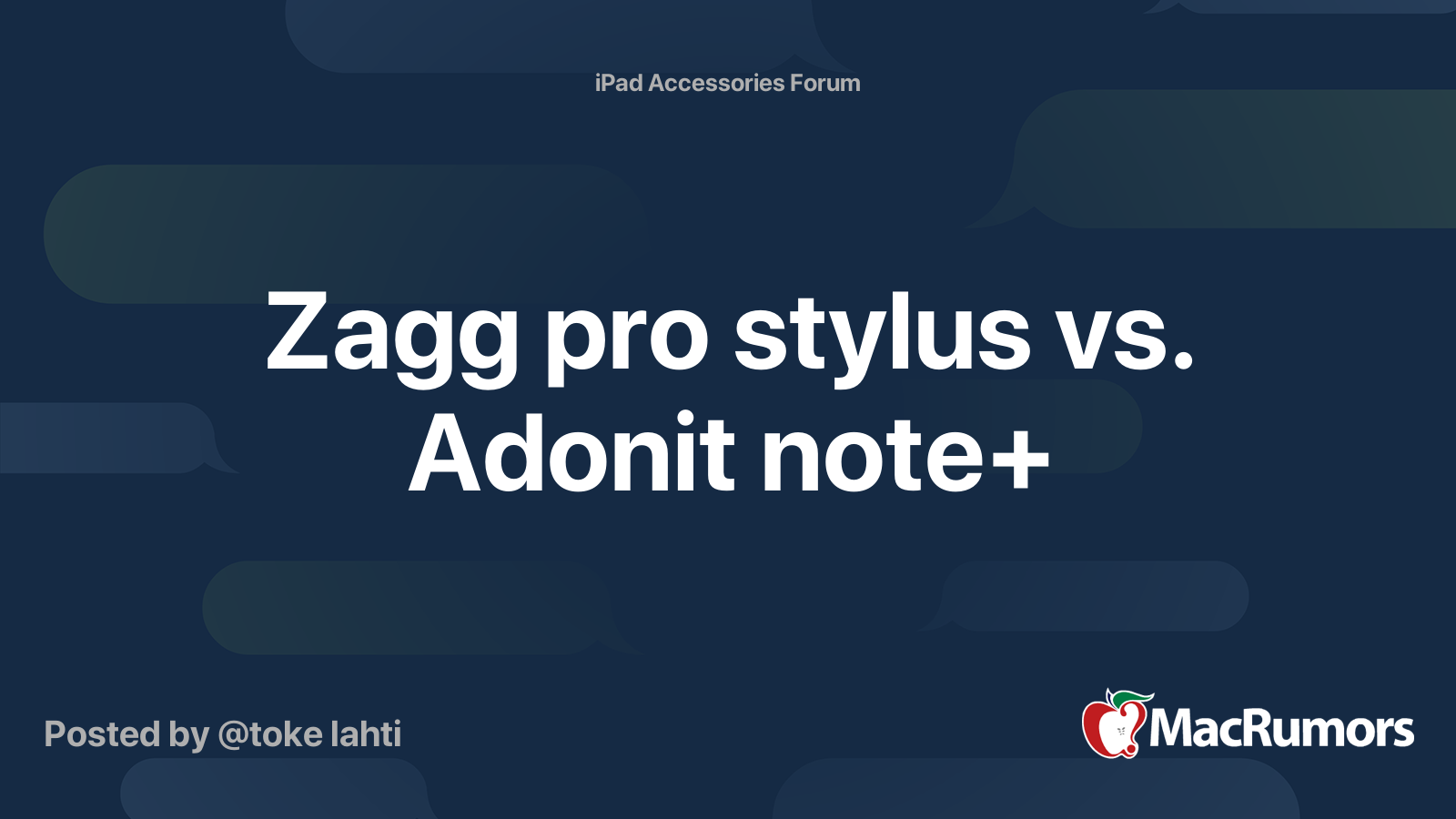Zagg Pro Stylus Vs Adonit Note Macrumors Forums