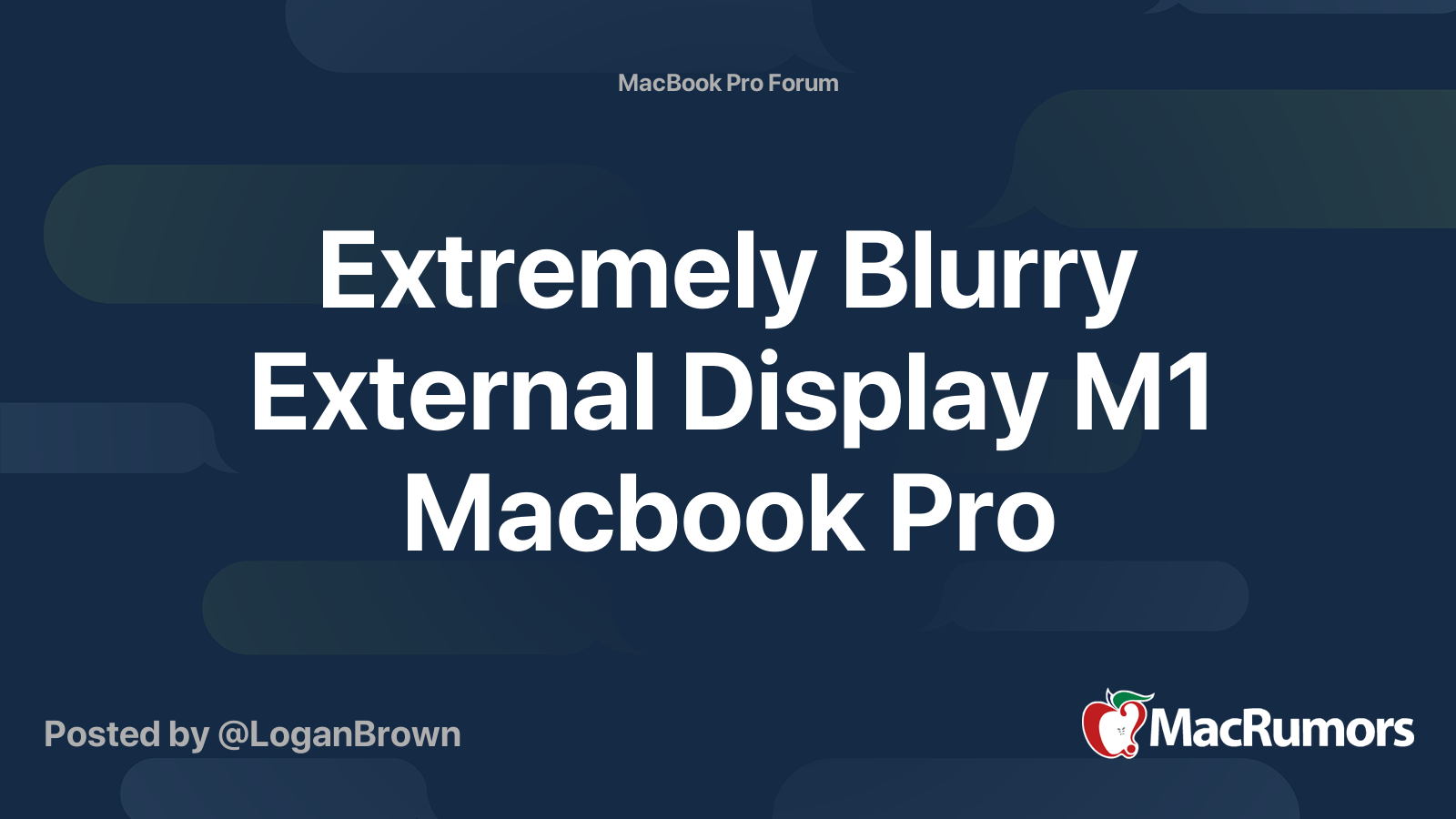 Extremely Blurry External Display M1 Macbook Pro MacRumors Forums
