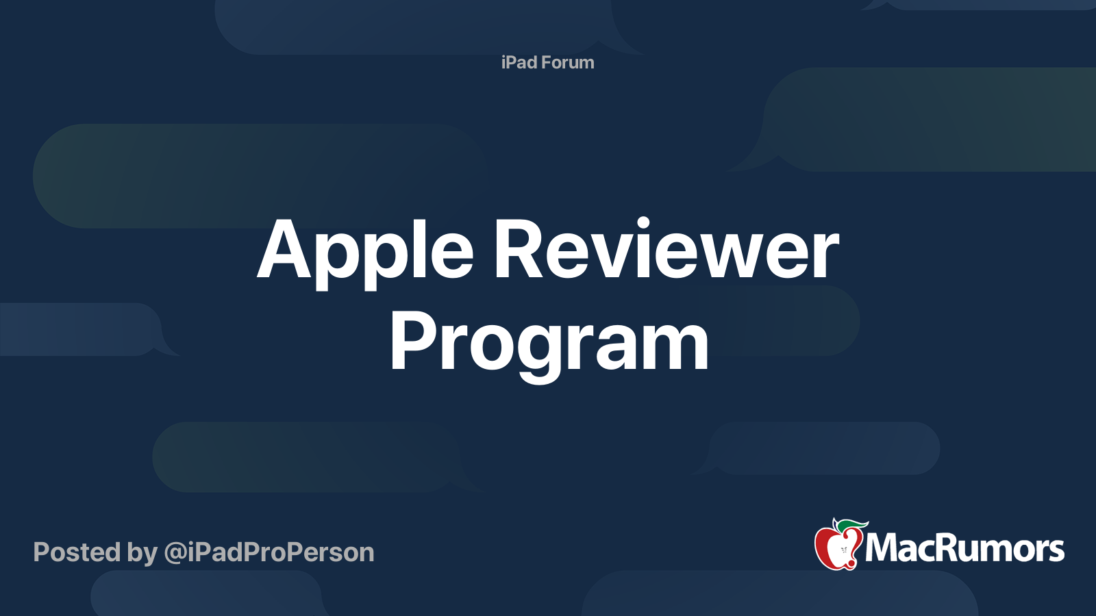 Apple Reviewer Program | MacRumors Forums