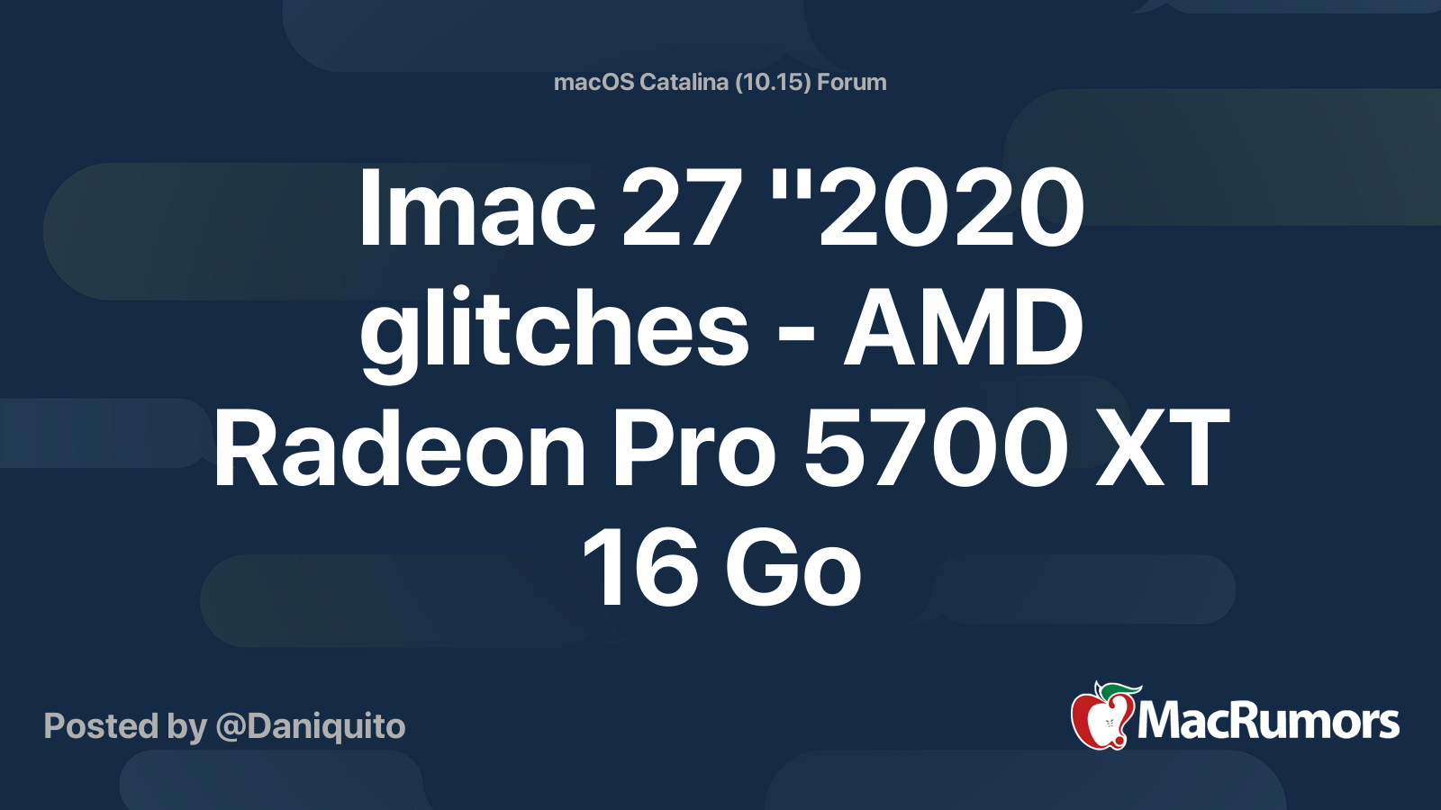 Radeon pro best sale 5700 xt imac