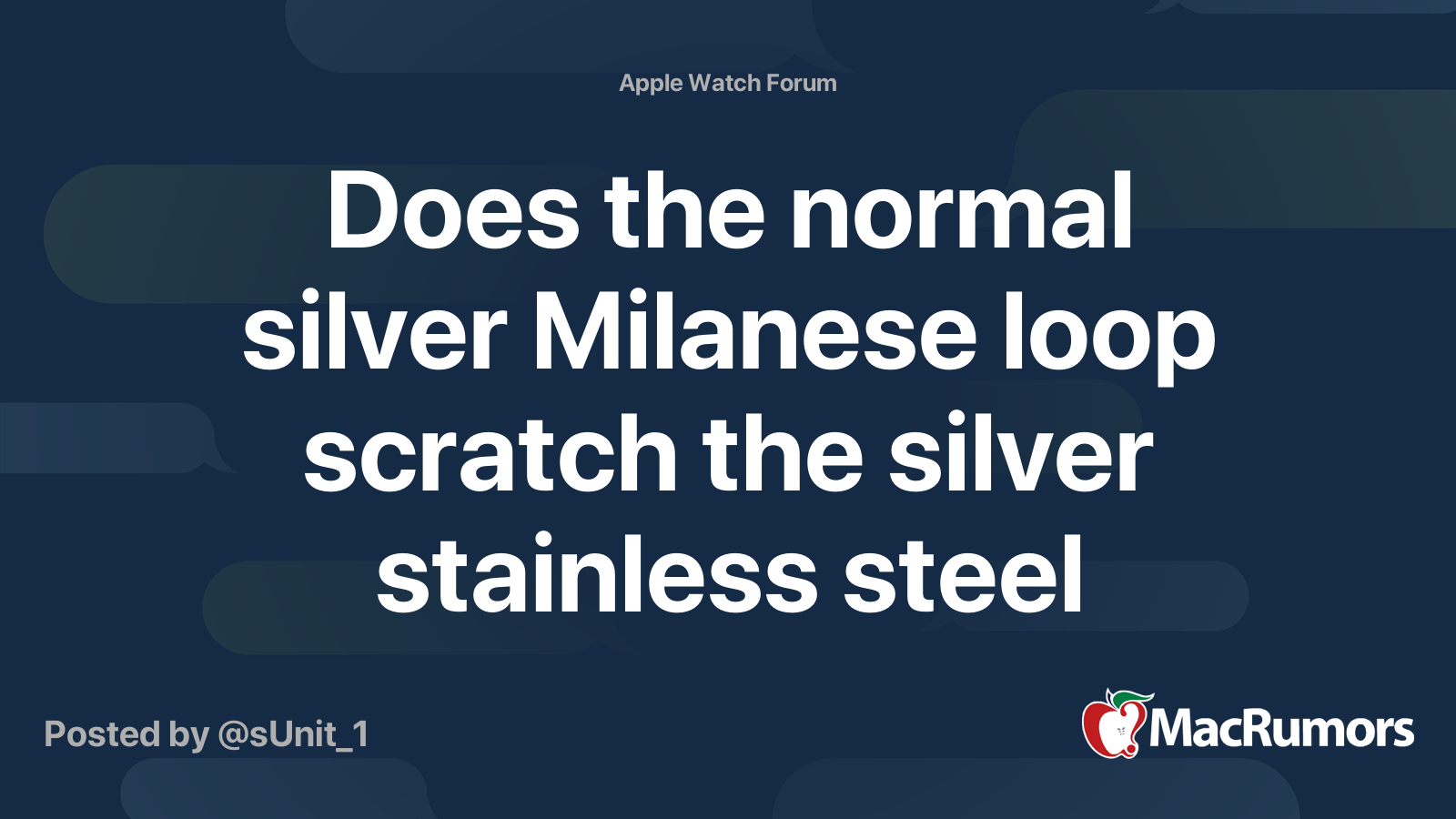 Milanese loop discount scratch apple watch