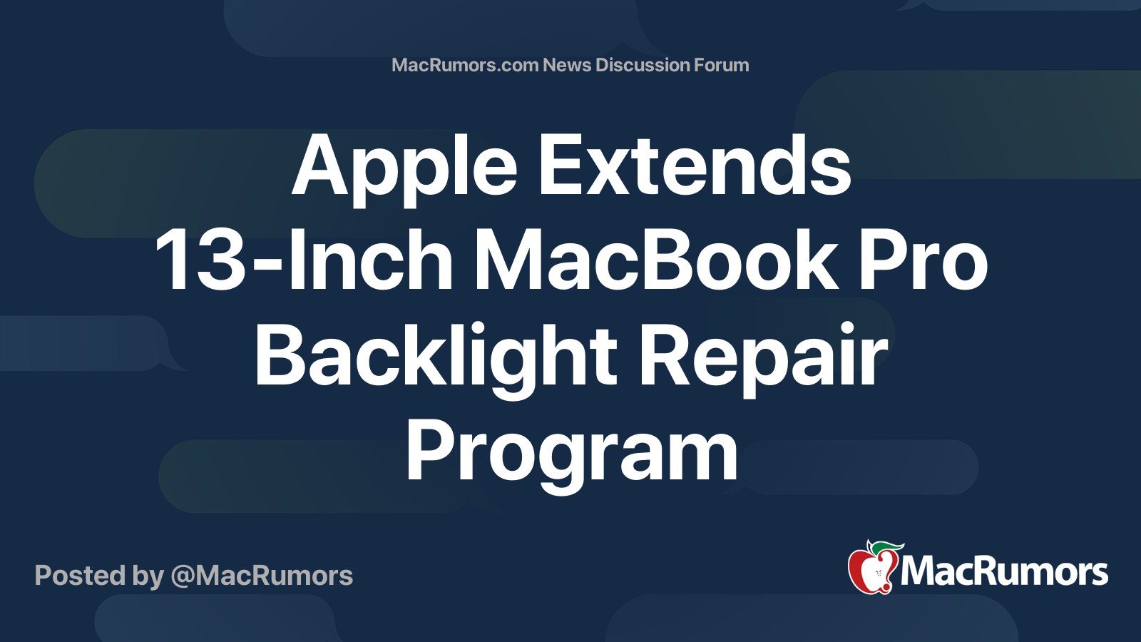 Apple Extends 13-Inch MacBook Pro Backlight Repair Program | Page 4 ...