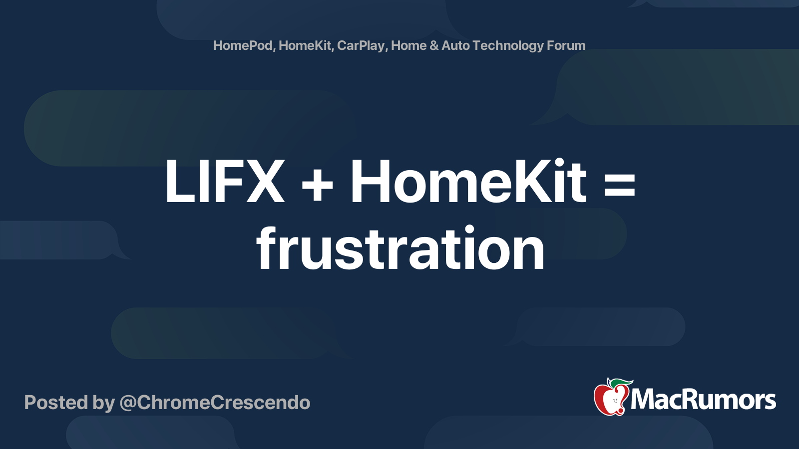 Lifx Homekit Frustration Macrumors Forums