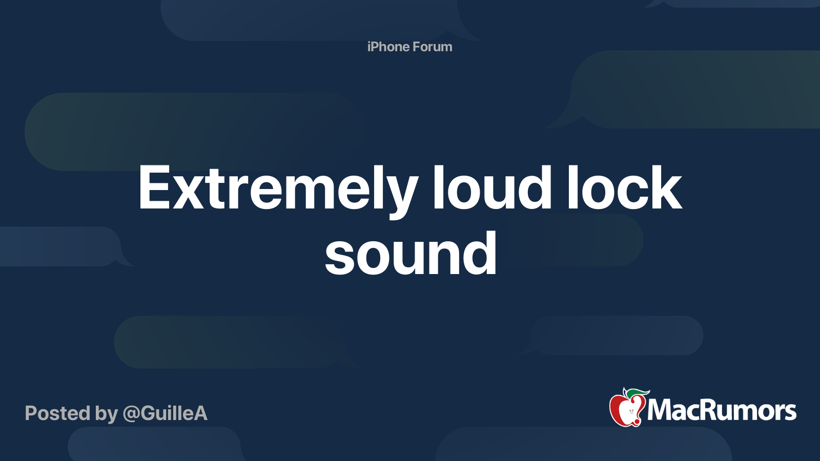 iphone lock screen sound loud