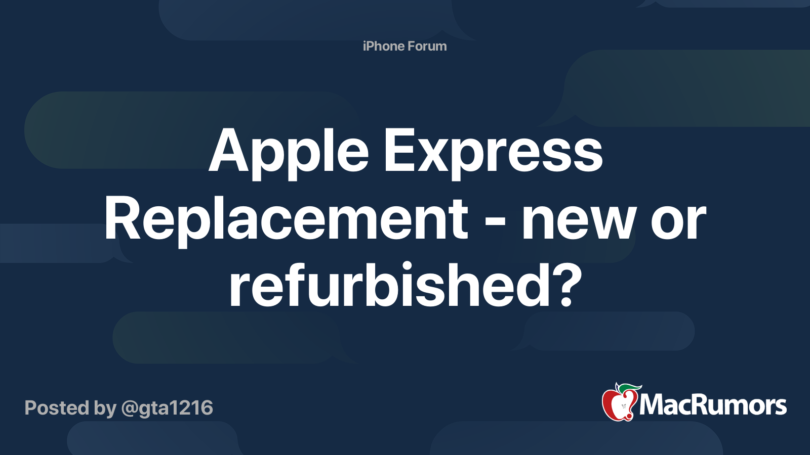 Apple Express Replacement new or refurbished? MacRumors Forums