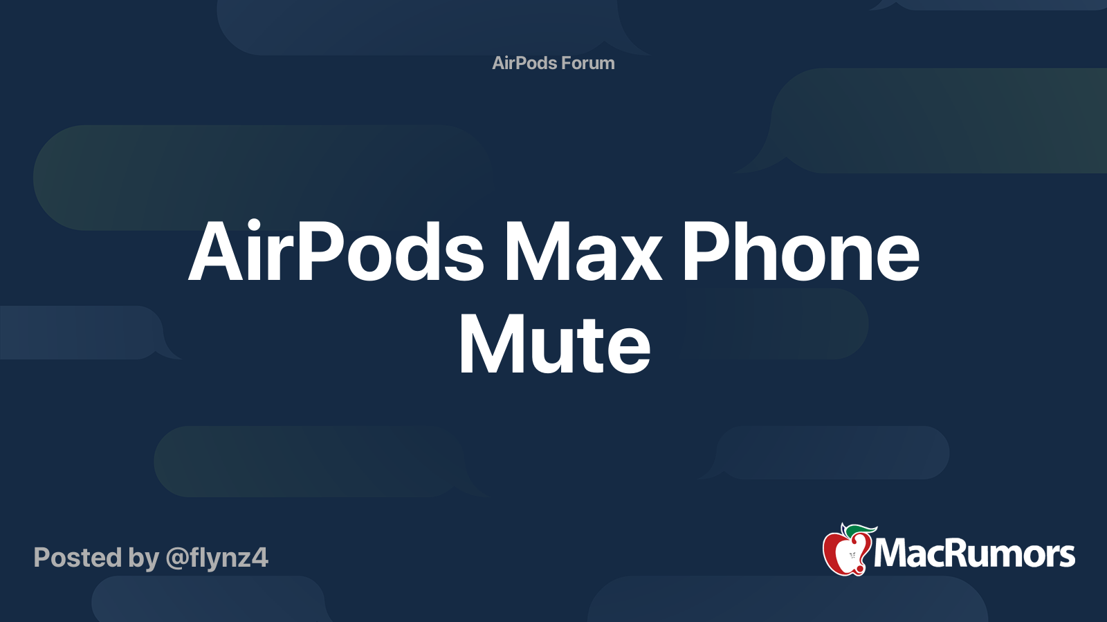 AirPods Max Phone Mute | MacRumors Forums