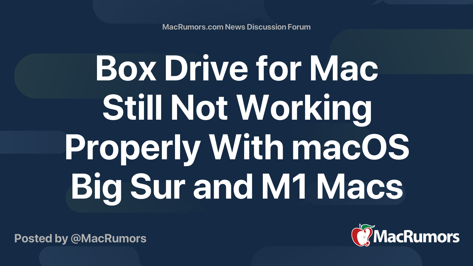 Box Drive for Mac Still Not Working Properly With macOS Big Sur and M1 ...