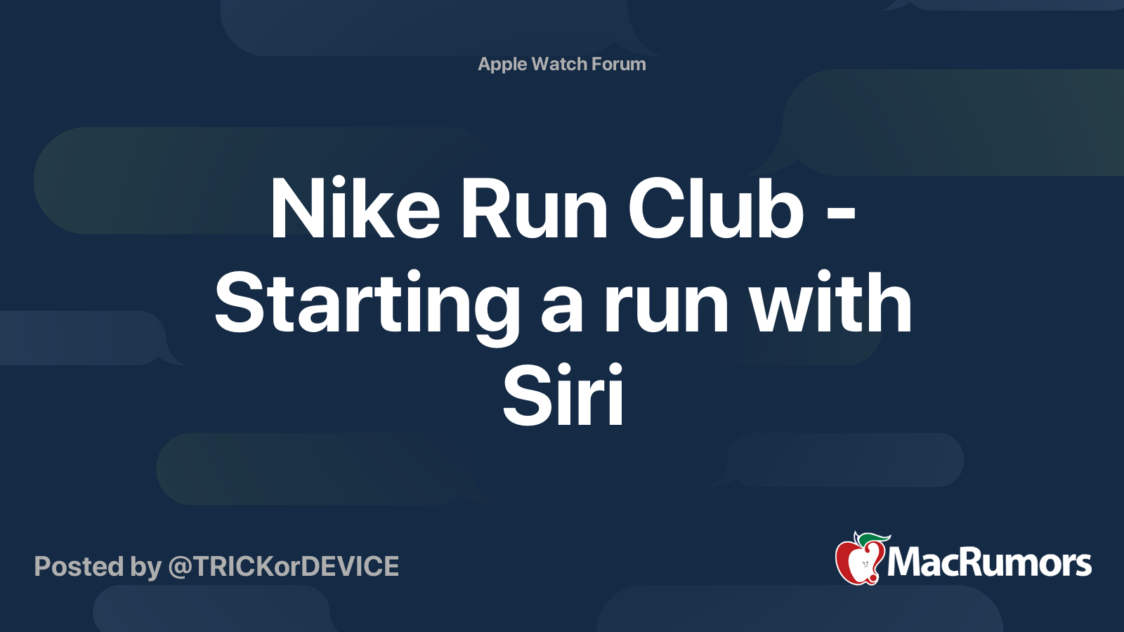 Nike Run Club Starting a run with Siri MacRumors Forums