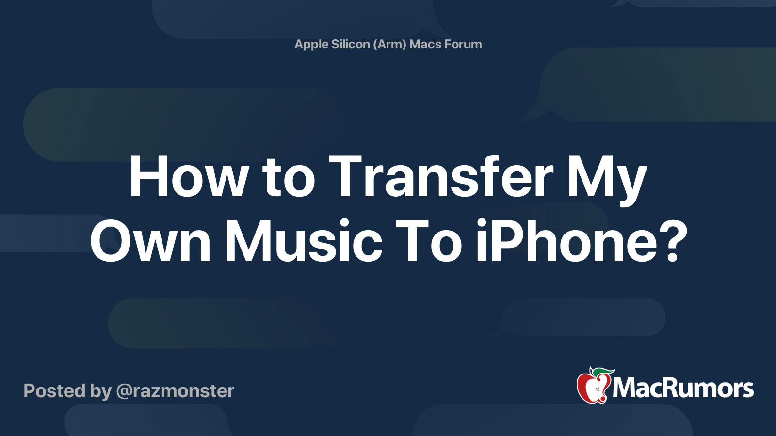 how-to-transfer-my-own-music-to-iphone-macrumors-forums