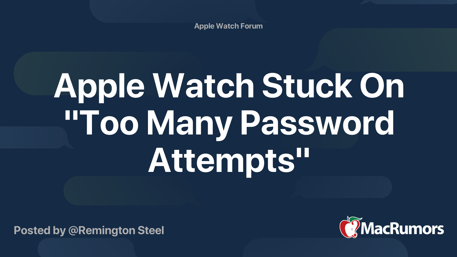 Apple watch says online too many passcode attempts