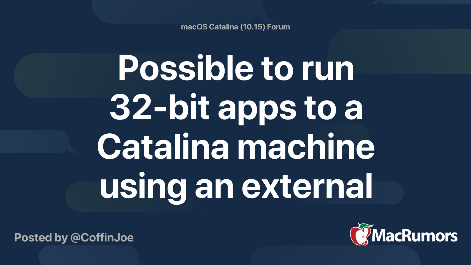 How to Run 32-Bit Apps in macOS Catalina