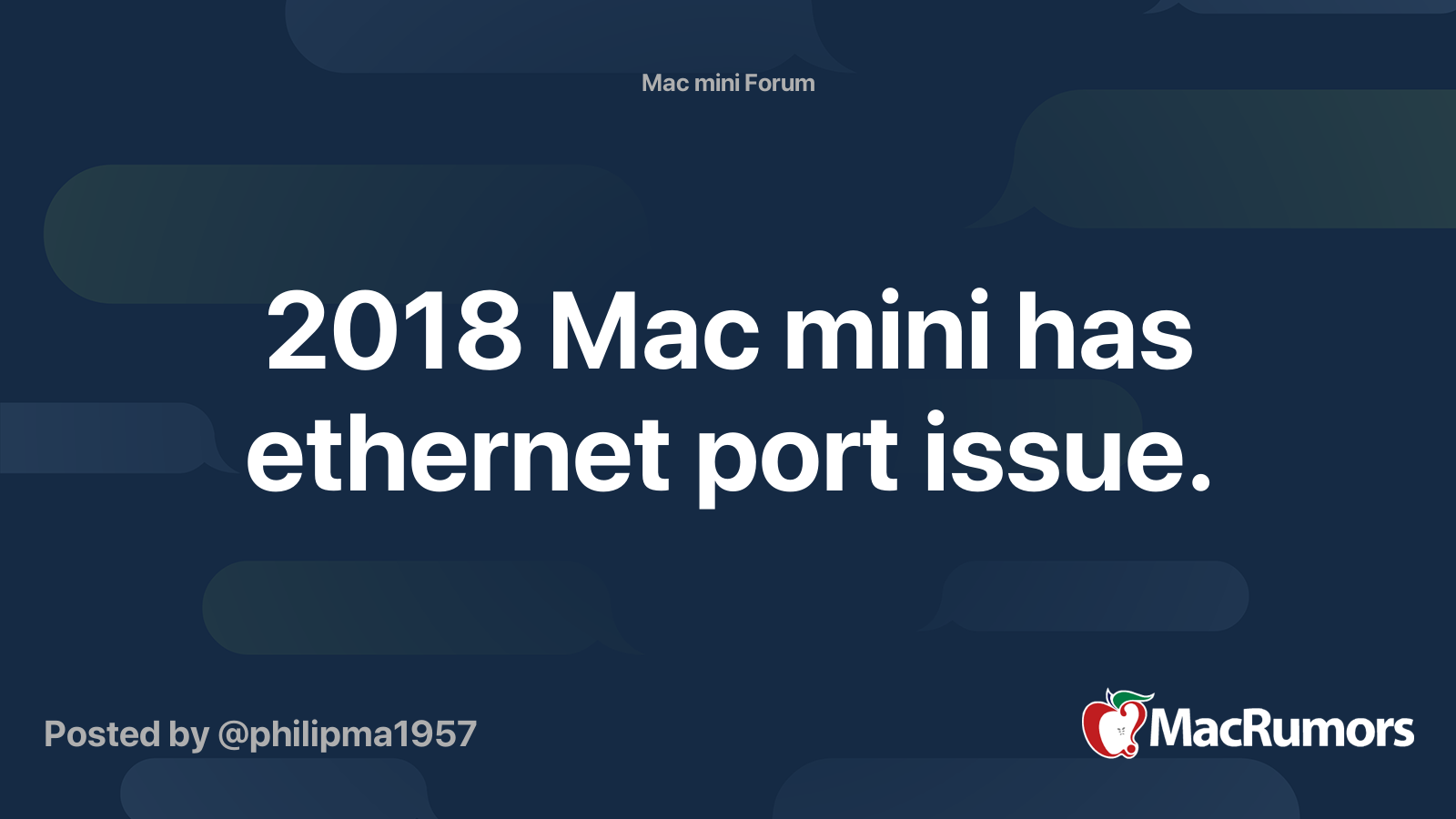 2018 Mac mini has port issue. MacRumors Forums