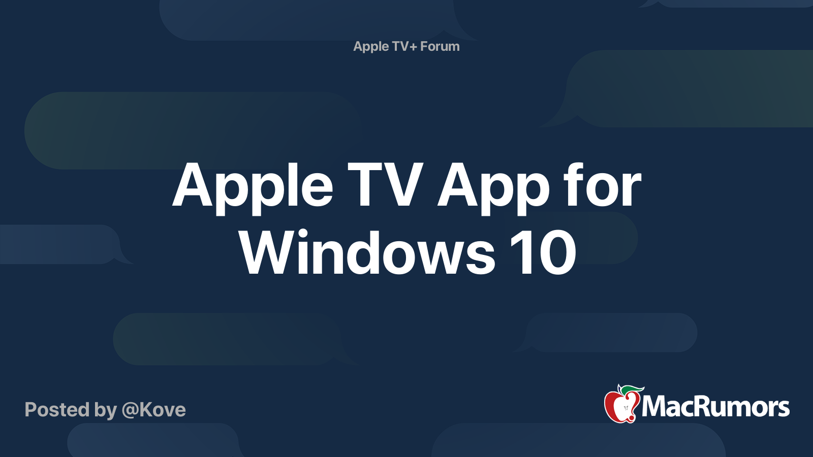Apple tv app for windows 10 macrumors forums