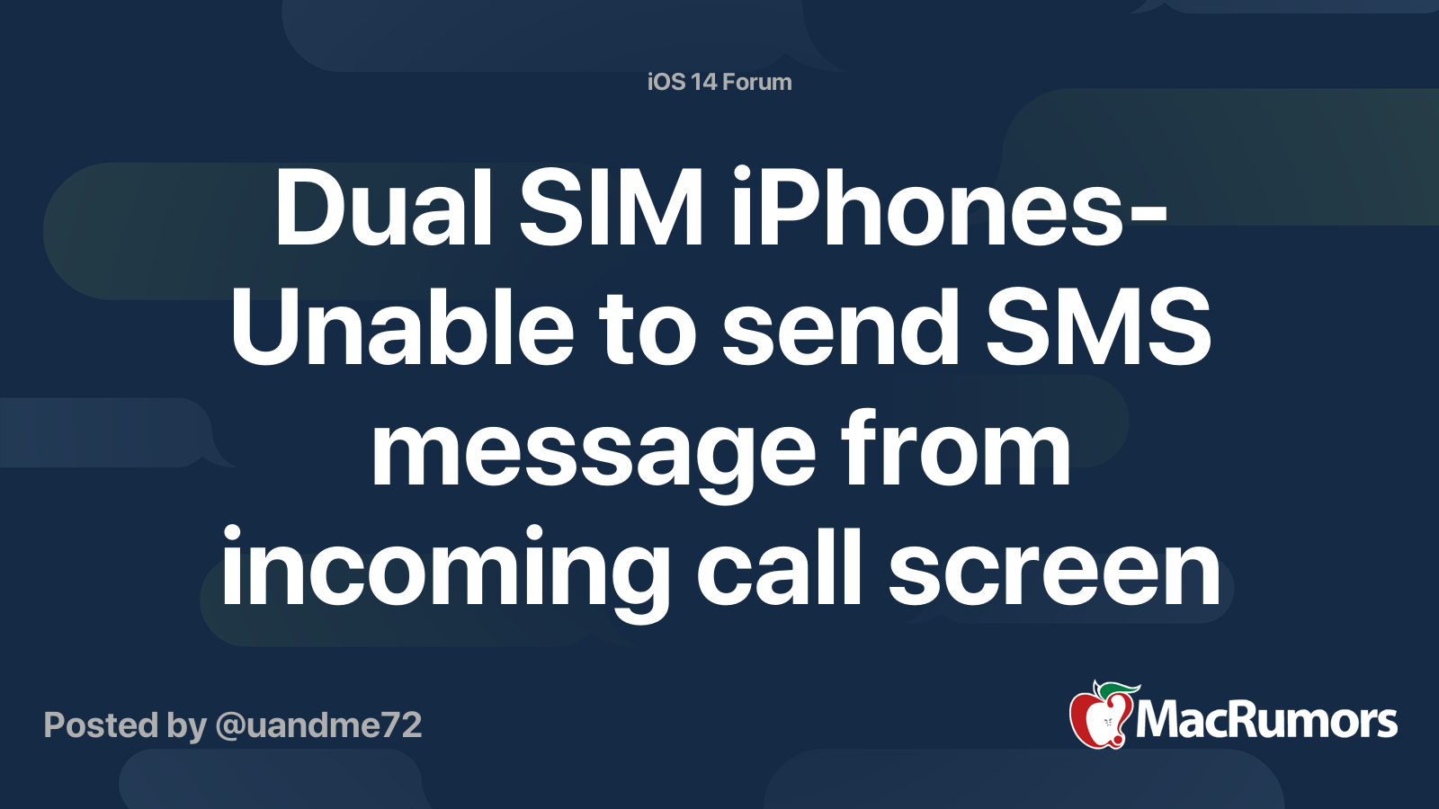 unable to send sms from vi sim