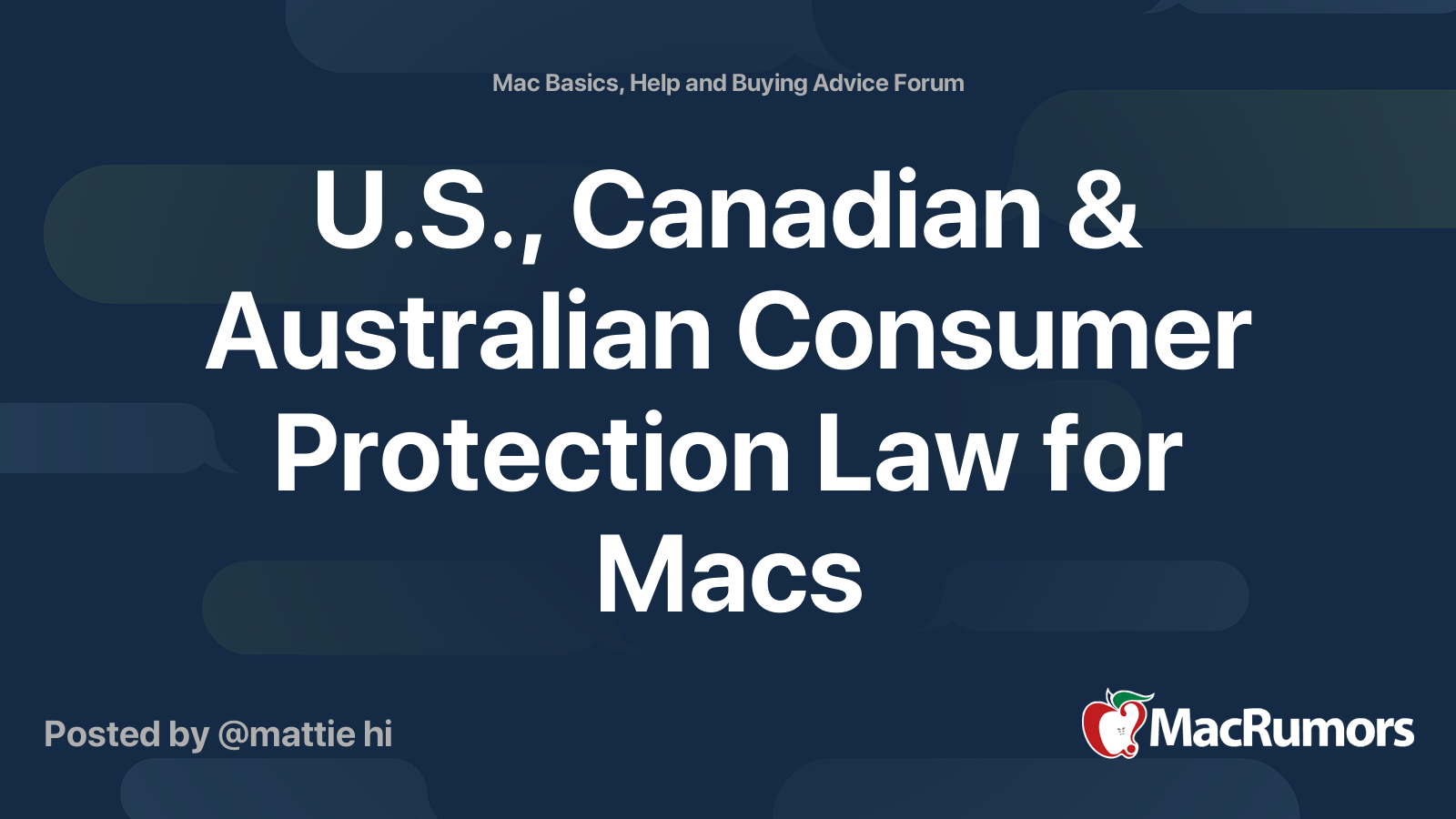 U.S., Canadian & Australian Consumer Protection Law for Macs ...