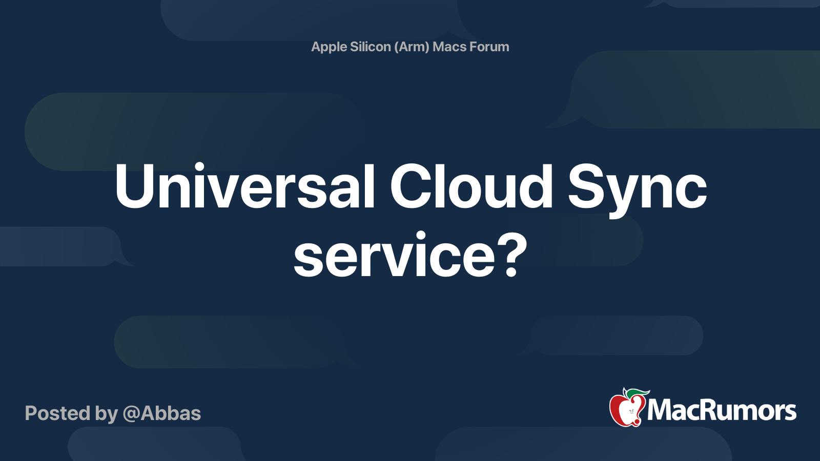 Universal Cloud Sync service? | MacRumors Forums