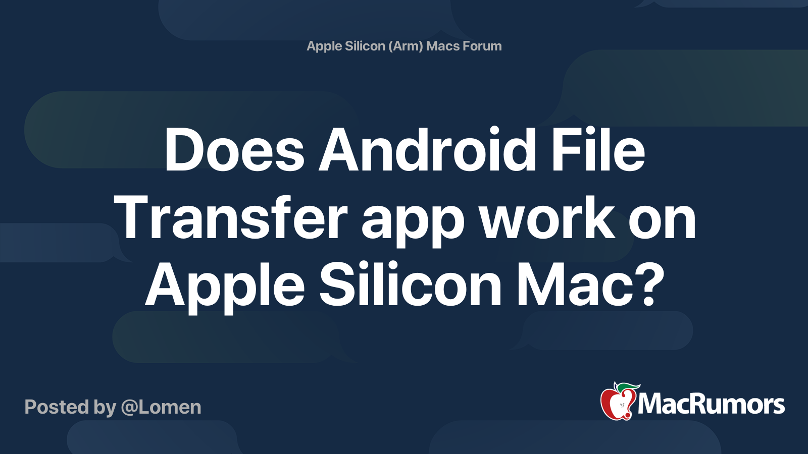 Does Android File Transfer app work on Apple Silicon Mac? | MacRumors