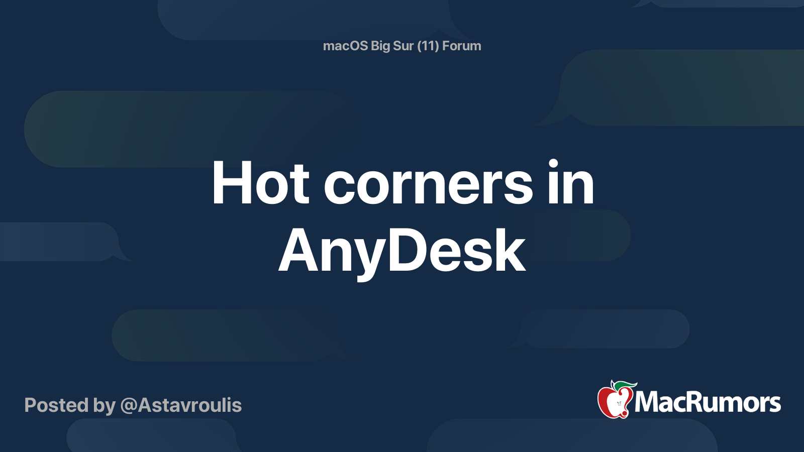 Hot corners in AnyDesk MacRumors Forums