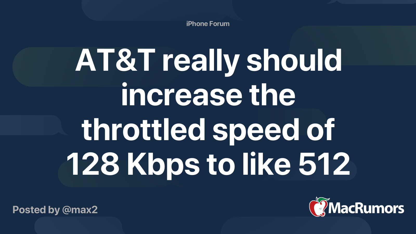 AT&T really should increase the throttled speed of 128 Kbps to like 512