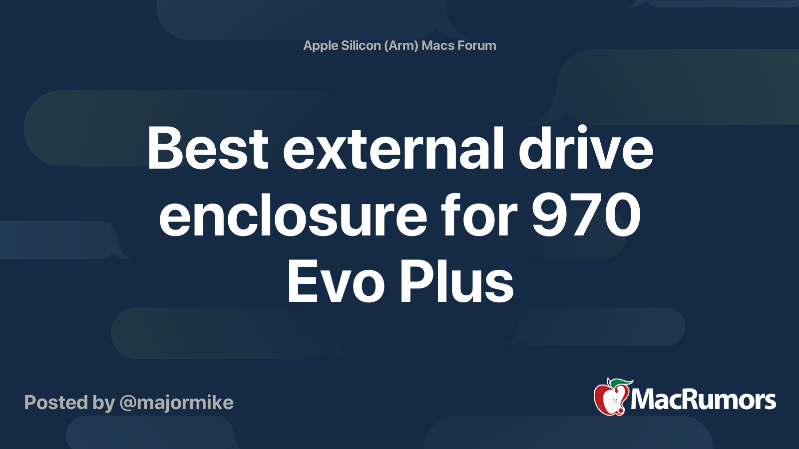 Best external drive enclosure for 970 Evo Plus MacRumors Forums