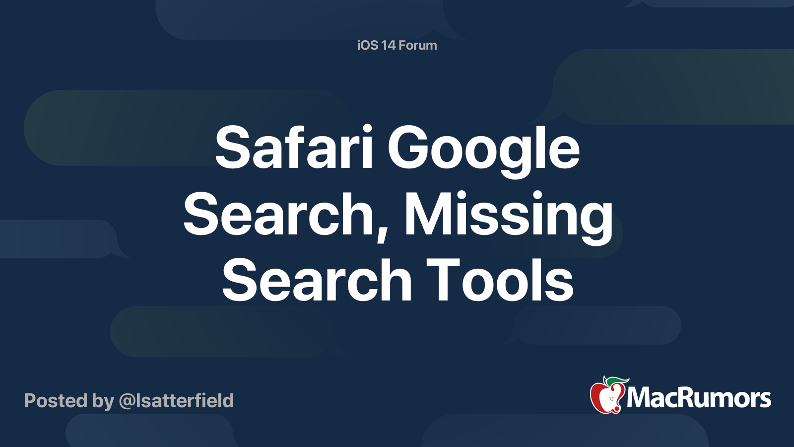 Safari Google Search, Missing Search Tools MacRumors Forums