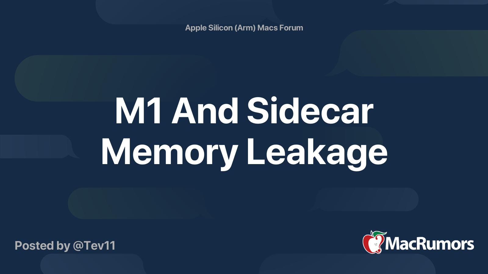 M1 And Sidecar Memory Leakage | MacRumors Forums