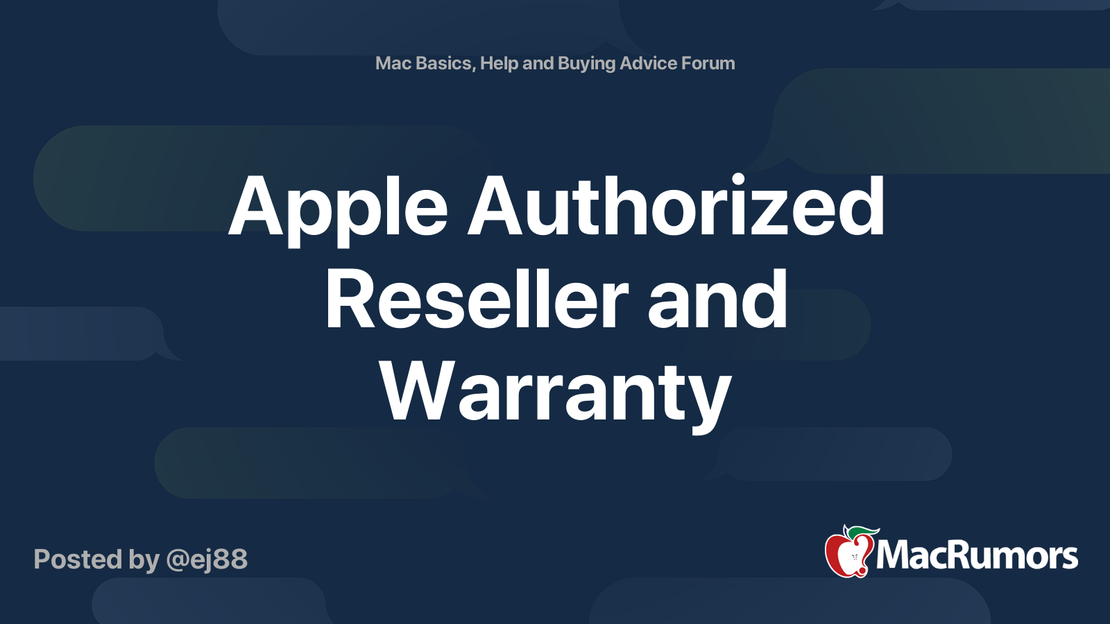 Apple Authorized Reseller and Warranty MacRumors Forums