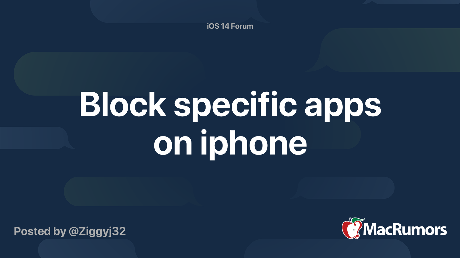 Block specific apps on iphone | MacRumors Forums