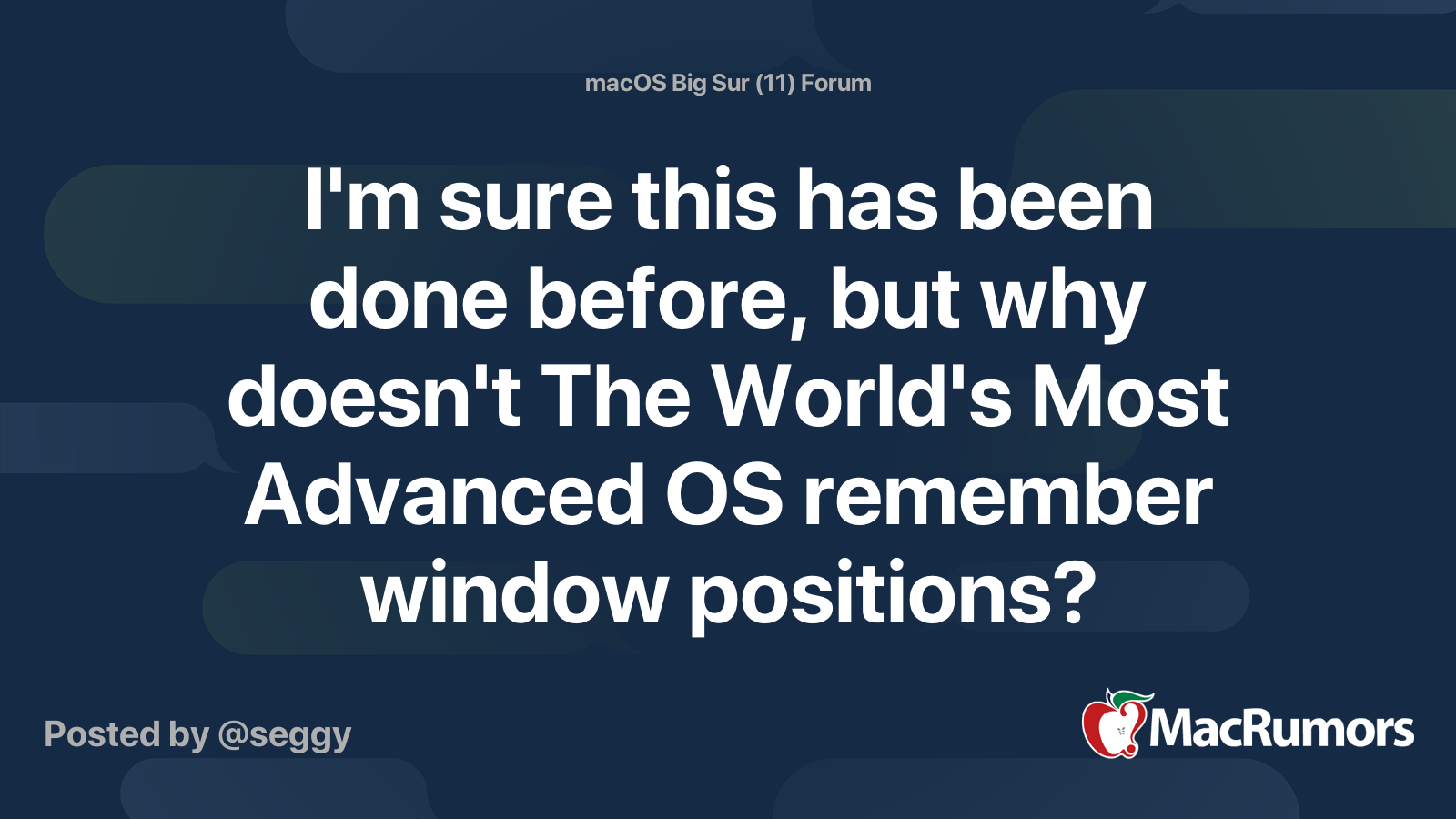 I'm sure this has been done before, but why doesn't The World's Most ...