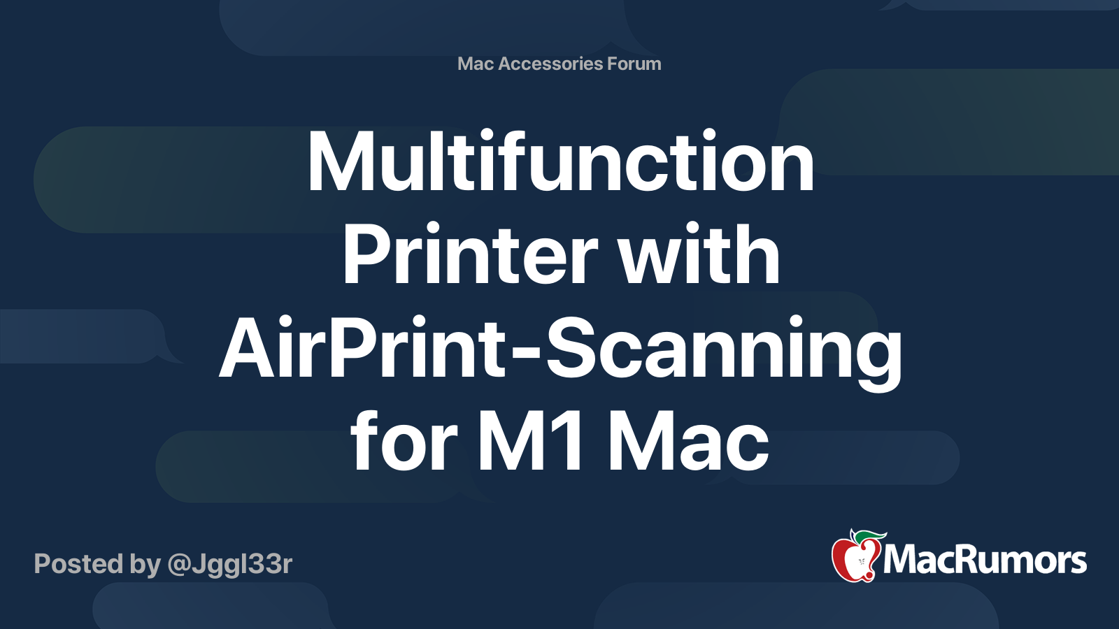 Multifunction Printer with AirPrintScanning for M1 Mac MacRumors Forums