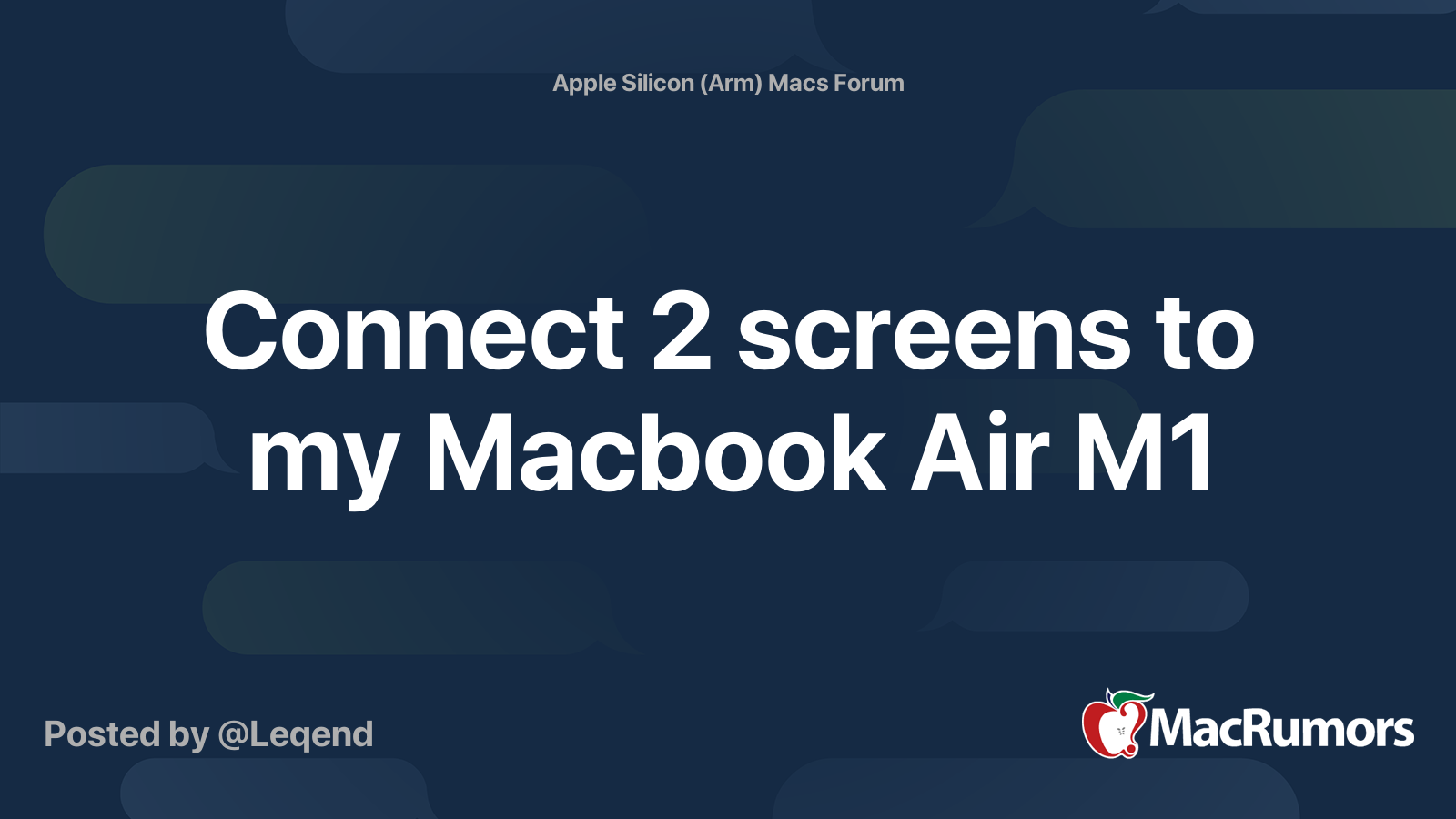 connect 2 screens to macbook air m2